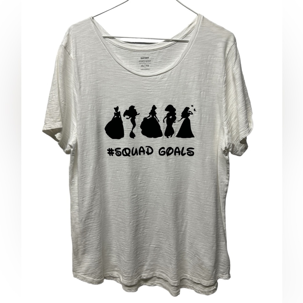 Disney Princess Squad Goals Shirt white black size XL